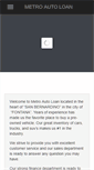 Mobile Screenshot of metroautoloan.com